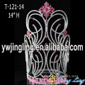 Venta por mayor del Rhinestone grande copo de nieve rosa corona del desfile